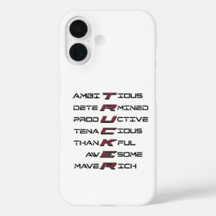 Coque Pour iPhone 16 Trucker Acrostique Traits Professionnels Force