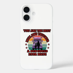 Coque Pour iPhone 16 Trucker Mère Son Bond Famille Route Amour Design