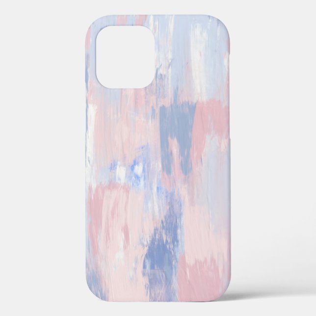 Coques Case-Mate iPhone Trucs de peinture bleu et blanc Abstraits (Verso)