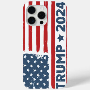 Coque iPhone 15 Pro Max Trump 2024 Drapeau Amérique