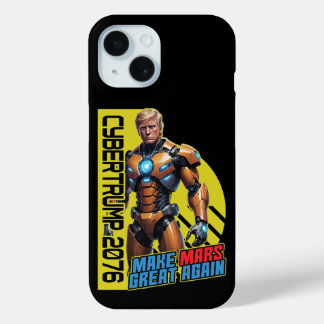 Coque Pour iPhone 15 Trump 2076 | Campagne présidentielle martienne