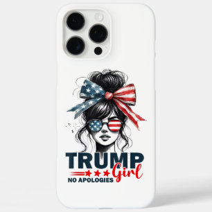 Coques iPhone 16 Pro Max Trump Girl Pas d'excuses Messy Bun Lunettes de sol