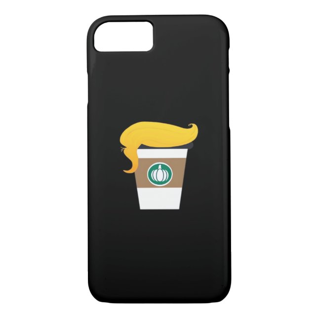 Coques Case-Mate iPhone Trumpkin Spice Latte drôle Donald Joke Citrouille  (Dos)