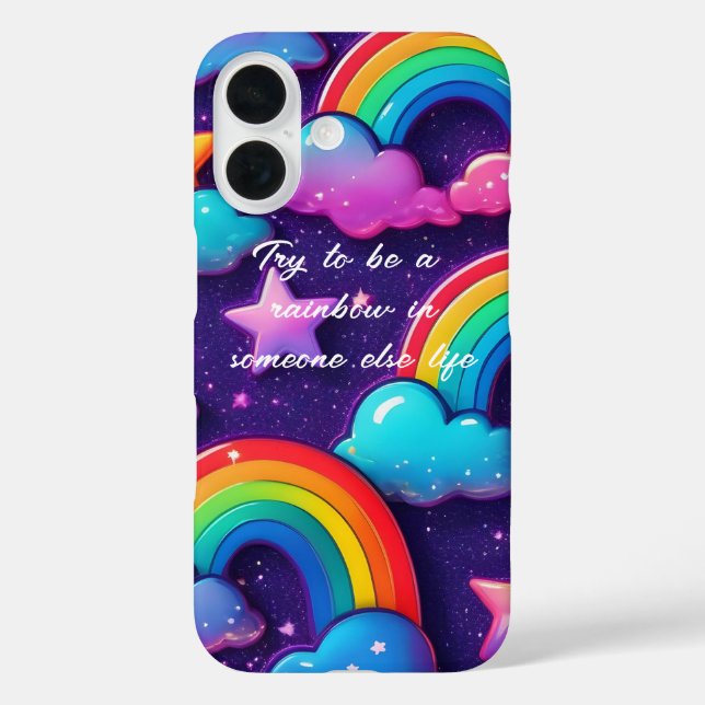 Coques Case-Mate iPhone "Try to Be a Rainbow"  (Verso)