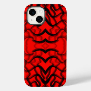 Coque Pour iPhone 14 Tubulaire Noir Et Rouge