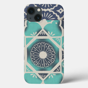 iPhone 13 Coque Tuile bleue II de batik