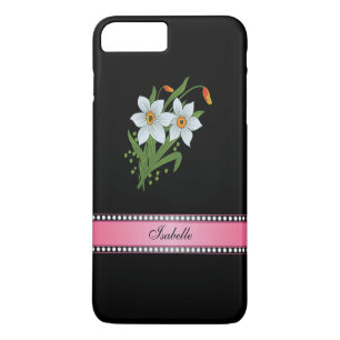Case-Mate iPhone Case Tulipes et jonquilles rose Nom personnalisé