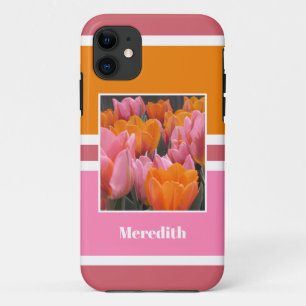 Case-Mate iPhone Case Tulipes orange rose gras personnalisé
