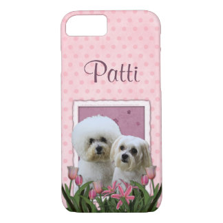 Coque Case-Mate Pour iPhone Tulipes roses - Bichon et maltais