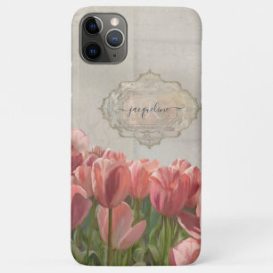 Case-Mate iPhone Case Tulipes roses de corail peint à la florale Bois V