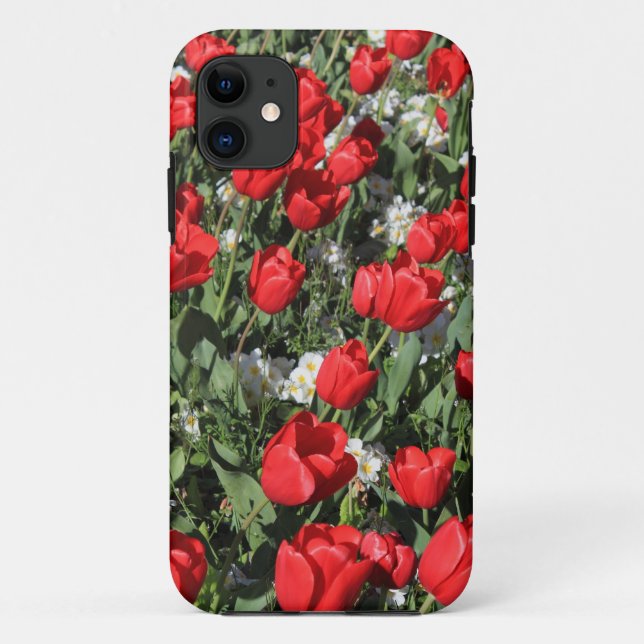 Coques Case-Mate iPhone Tulipes rouges et Primroses blanches (Dos)