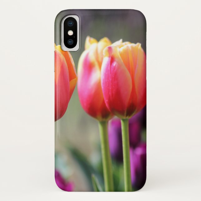 Coques Case-Mate iPhone Tulipes tombées flammes (Dos)