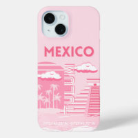 Tulum, Mexique, Art de voyage, Art rose