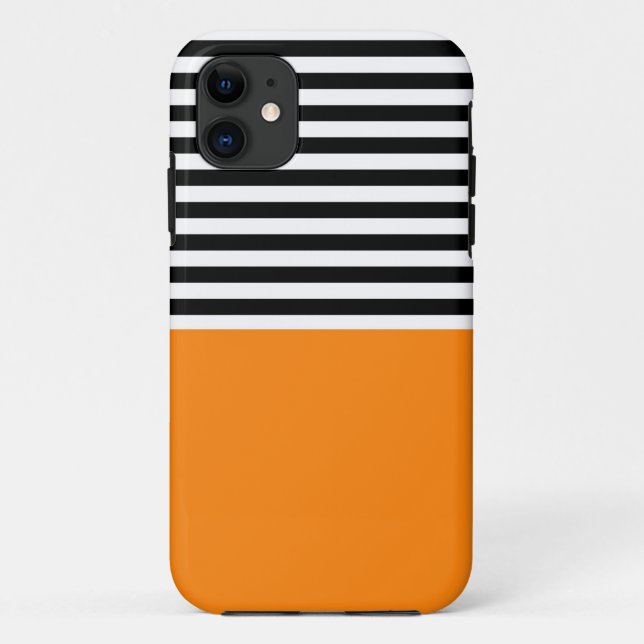 Coques Case-Mate iPhone Turmeric avec bandes noires et blanches (Dos)