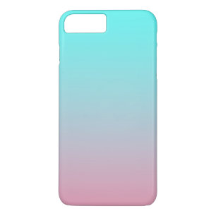 Coque iPhone 8 Plus/7 Plus Turquoise à rose simple dégradé Blended Arrière - 