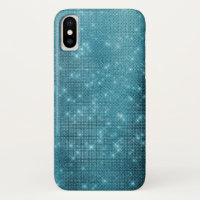 Turquoise - Aqua Blue Shimmer et Motif étincelant