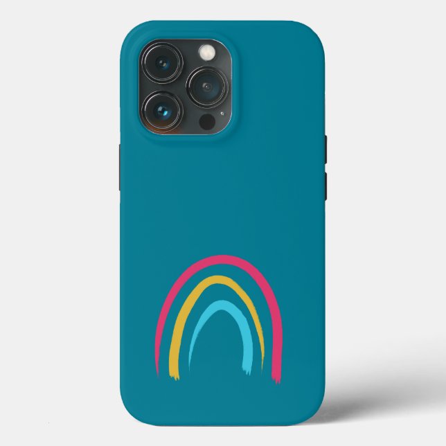 Coques Case-Mate iPhone Turquoise arc-en-ciel (Verso)