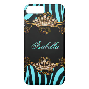 Case-Mate iPhone Case Turquoise Bleu Bronze Tiara Crown Zebra