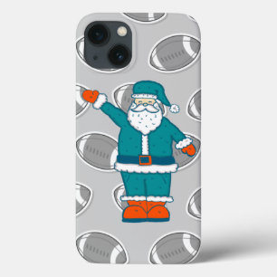 Case-Mate iPhone Case turquoise bleu orange noël santa claus basketball