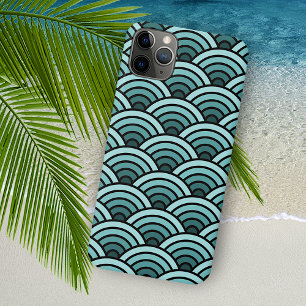 Case-Mate iPhone Case Turquoise Blue Green Concentré Vagues Art Motif