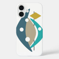 Turquoise Boomerang Retro Mid Century Moderne