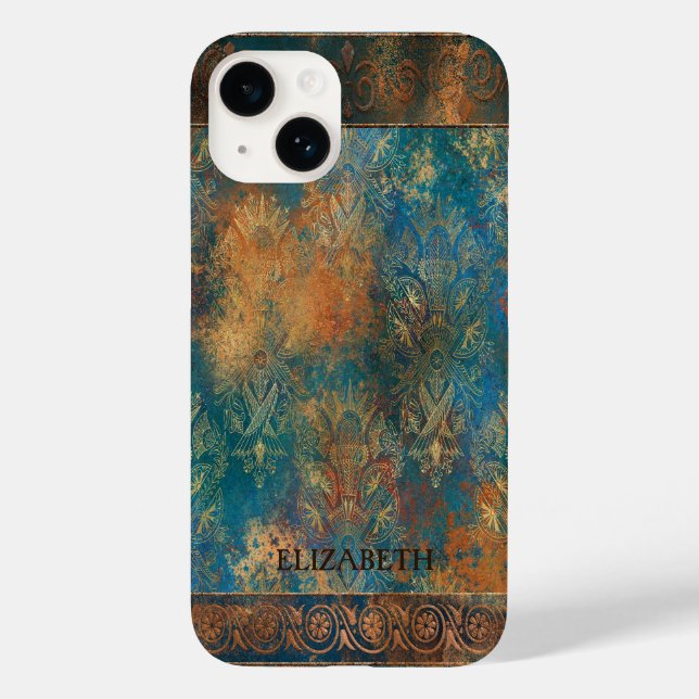 Coques Case-Mate iPhone Turquoise Cooper Patina Turquoise (Verso)