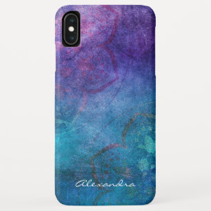 Case-Mate iPhone Case Turquoise de monogramme et fleur de Lotus verte