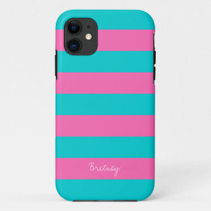 Coque Case-Mate Pour iPhone Turquoise et cas de l'iPhone 5 de motif de rayure