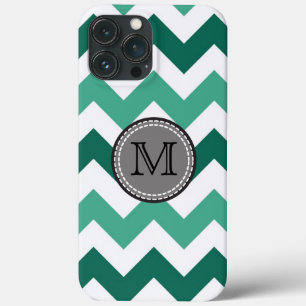 Case-Mate iPhone Case Turquoise et Mint Chevron Zigzag Monogram