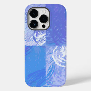Coque Pour iPhone 14 Pro Turquoise et violet Abstrait