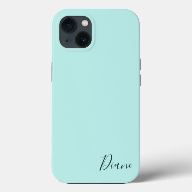 Coques Case-Mate iPhone Turquoise personnalisé (Verso)