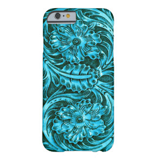 Coque Barely There iPhone 6 Turquoise simili cuir usinée exotique de |