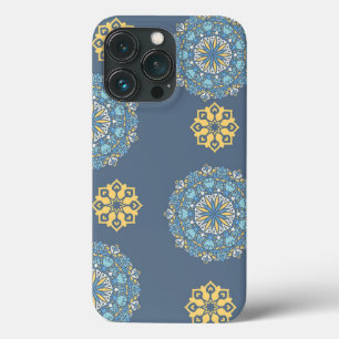 Case-Mate iPhone Case Turquoise Turquoise bleu et jaune Mandala Art Moti