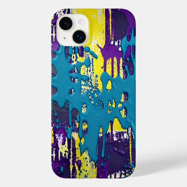 Coques Case-Mate iPhone Turquoise Violet Jaune Explosion Couleur amusant (Verso)