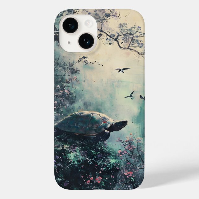 Coques Case-Mate iPhone Turtle Tranquillité s'épanouit (Verso)