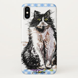 Case-Mate iPhone Case Tuxedo Chat Cute Dessin Chats Noirs et Blancs Fill