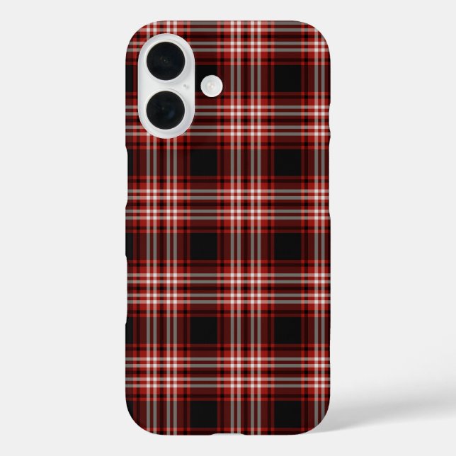 Coques Case-Mate iPhone Tweedside Tartan rouge et noir plaid (Verso)
