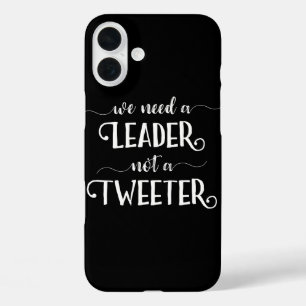 Coques iPhone 16 Plus Tweeter, le leader de la typographie noire anti-Tr