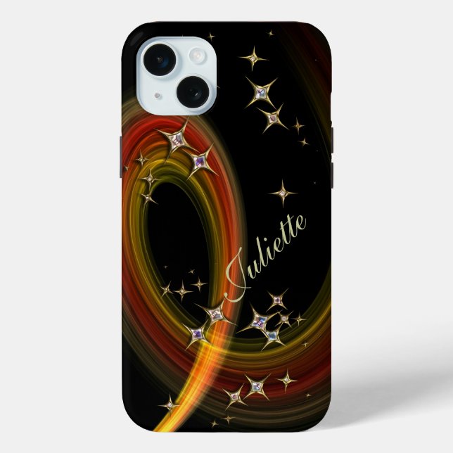Coques Case-Mate iPhone Twinkle Little Star - bling art avec nom personnal (Verso)