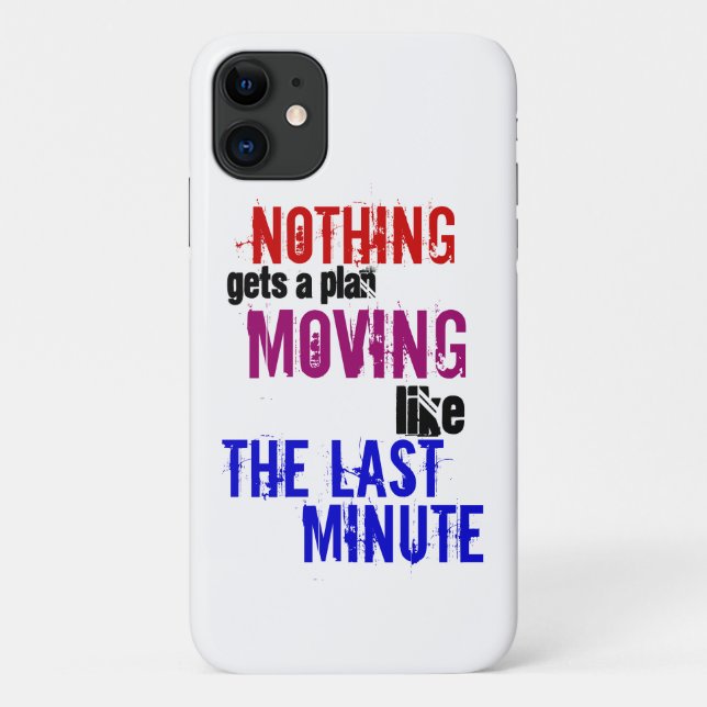 Coques Case-Mate iPhone Typographie amusante La Dernière minute Procrastin (Dos)
