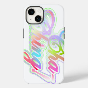 Coque Pour iPhone 14 Typographie artistique de bénédiction d'argent