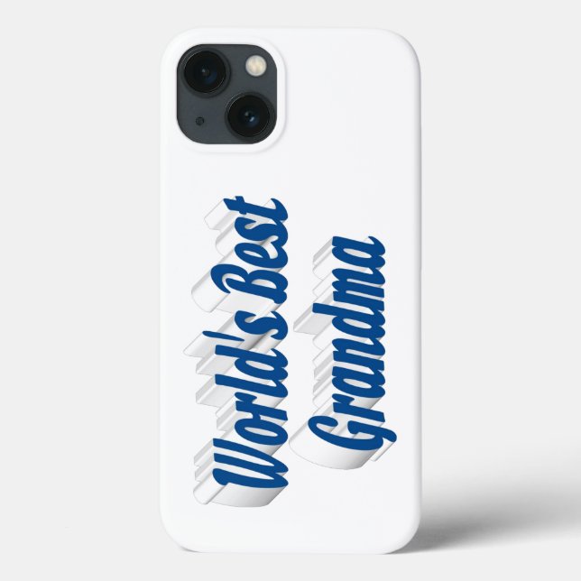 Coques Case-Mate iPhone Typographie bleu mer grand-mère  (Verso)