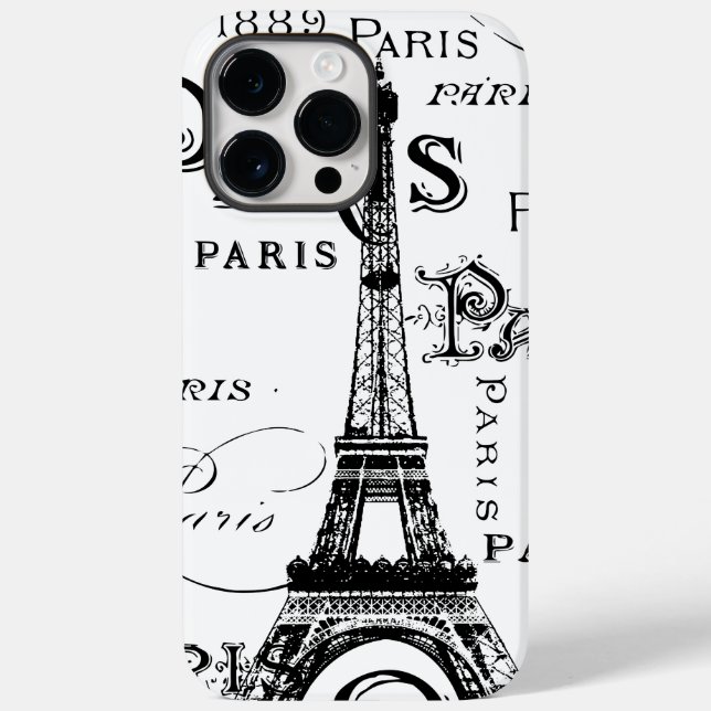 Coques Case-Mate iPhone Typographie Calligraphie Paris France Tour Eiffel (Verso)