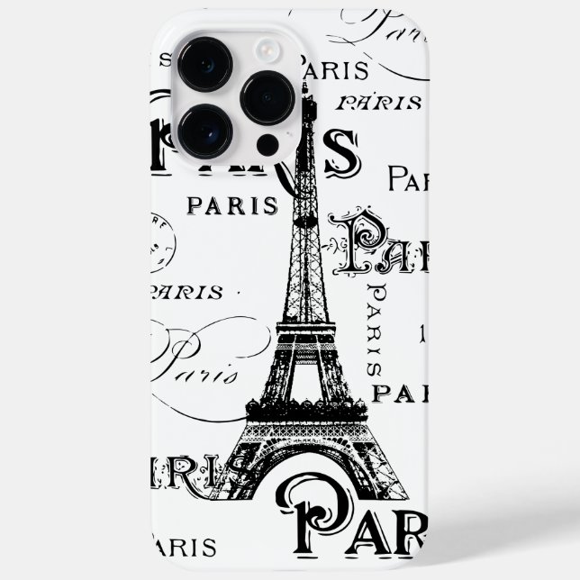 Coques Case-Mate iPhone Typographie Calligraphie Paris France Tour Eiffel (Verso)