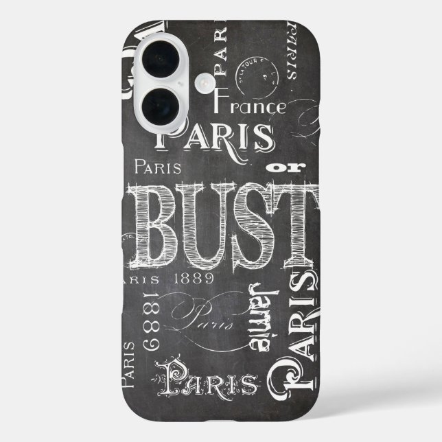 Coques Case-Mate iPhone Typographie Calligraphie Paris France Tour Eiffel (Verso)