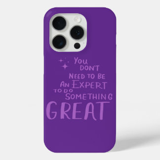 Coque iPhone 15 Pro Typographie de citations motivantes