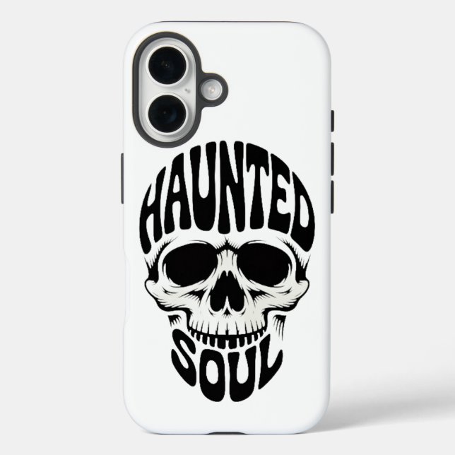 Coques Case-Mate iPhone Typographie de crâne d'âme hantée (Verso)