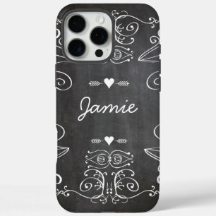 iPhone 16 Pro Max Case Typographie du tableau noir