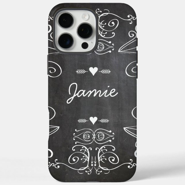Coques Case-Mate iPhone Typographie du tableau noir (Verso)