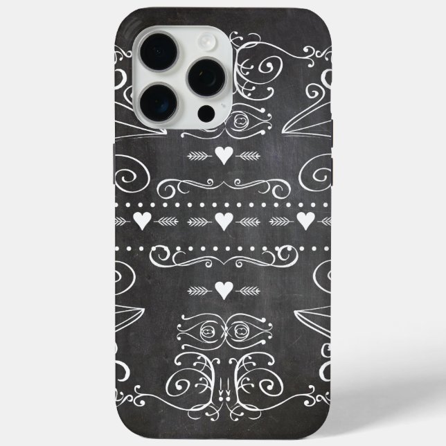 Coques Case-Mate iPhone Typographie du tableau noir (Verso)